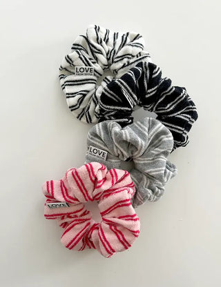 Mary Shop Hair Tie Terry Stripe Scrunchie