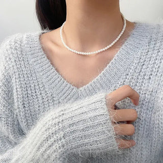 High-Quality Pearl Necklace, Daily Basic for Women