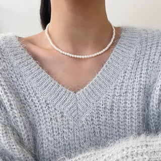 High-Quality Pearl Necklace, Daily Basic for Women