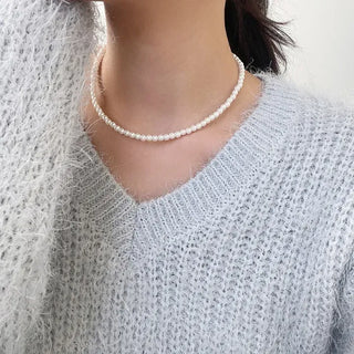 High-Quality Pearl Necklace, Daily Basic for Women