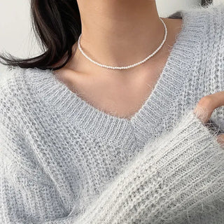 High-Quality Pearl Necklace, Daily Basic for Women