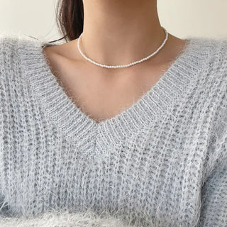 High-Quality Pearl Necklace, Daily Basic for Women