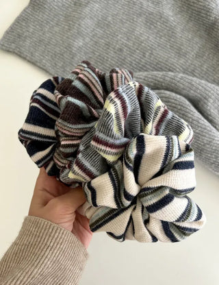 Mary Shop Hair Tie Mix & Match Striped Scrunchie