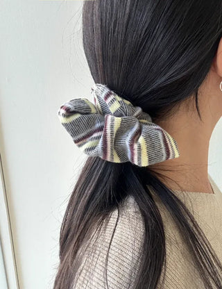 Mary Shop Hair Tie Mix & Match Striped Scrunchie