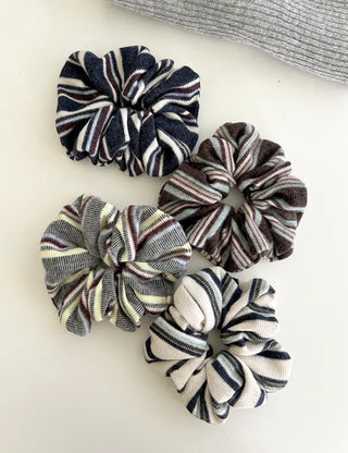 Mary Shop Hair Tie Mix & Match Striped Scrunchie