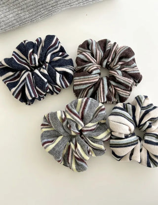 Mary Shop Hair Tie Mix & Match Striped Scrunchie
