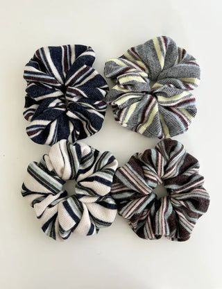 Mary Shop Hair Tie Mix & Match Striped Scrunchie