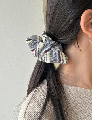 Mary Shop Hair Tie Mix & Match Striped Scrunchie