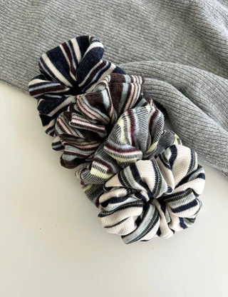 Mary Shop Hair Tie Mix & Match Striped Scrunchie