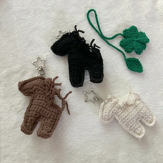 Year of the Horse Keyholder Horse Knitted Doll Keyring Keychain