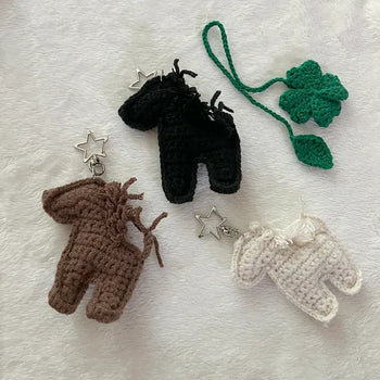 Year of the Horse Keyholder Horse Knitted Doll Keyring Keychain