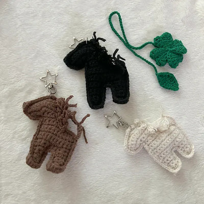 Year of the Horse Keyholder Horse Knitted Doll Keyring Keychain