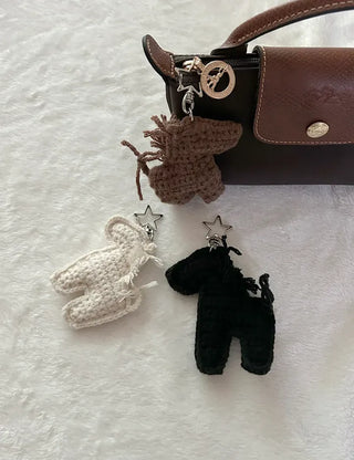 Year of the Horse Keyholder Horse Knitted Doll Keyring Keychain