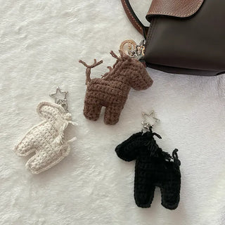 Year of the Horse Keyholder Horse Knitted Doll Keyring Keychain