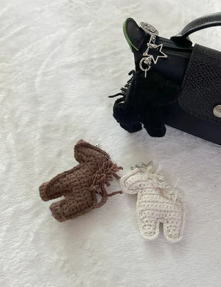 Year of the Horse Keyholder Horse Knitted Doll Keyring Keychain