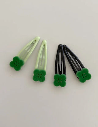 Lucky Item Piece Set Hairpin Four-Leaf Clover Snap Pin Side Hair Pin