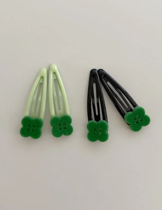 Lucky Item Piece Set Hairpin Four-Leaf Clover Snap Pin Side Hair Pin
