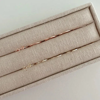 Set of 5 Asymmetrical Ribbon Thin Rings Index Finger Layering Rings