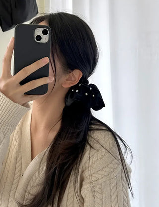 High-quality recommended, size pearl basic velvet scrunchie hair tie