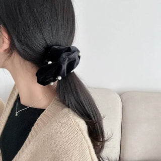 High-quality recommended, size pearl basic velvet scrunchie hair tie