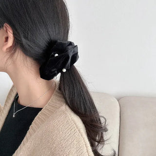 High-quality recommended, size pearl basic velvet scrunchie hair tie