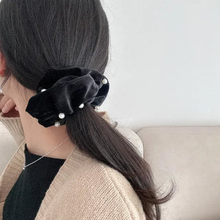High-quality recommended, size pearl basic velvet scrunchie hair tie