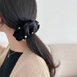 High-quality recommended, size pearl basic velvet scrunchie hair tie