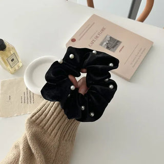 High-quality recommended, size pearl basic velvet scrunchie hair tie