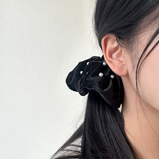 High-quality recommended, size pearl basic velvet scrunchie hair tie