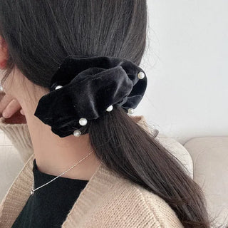 High-quality recommended, size pearl basic velvet scrunchie hair tie