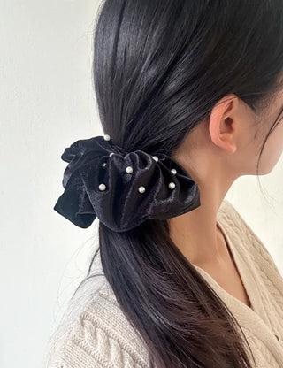 High-quality recommended, size pearl basic velvet scrunchie hair tie