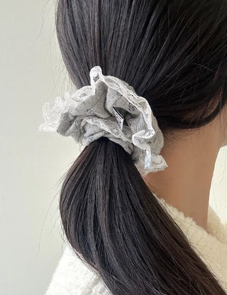 Merry Shop hair tie, teddy bear lace scrunchie
