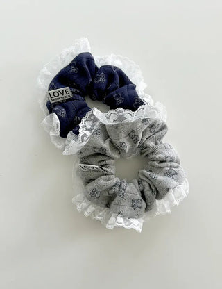 Merry Shop hair tie, teddy bear lace scrunchie