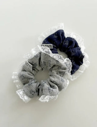 Merry Shop hair tie, teddy bear lace scrunchie