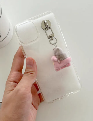 Four-leaf clover cat scooter doll mini bag keyring keyholder