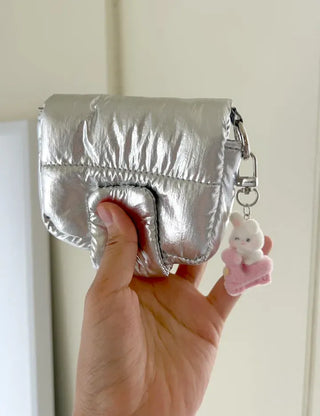 Four-leaf clover cat scooter doll mini bag keyring keyholder