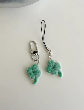 Four-leaf clover cat scooter doll mini bag keyring keyholder