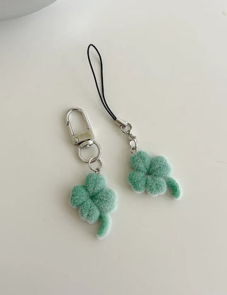 Four-leaf clover cat scooter doll mini bag keyring keyholder