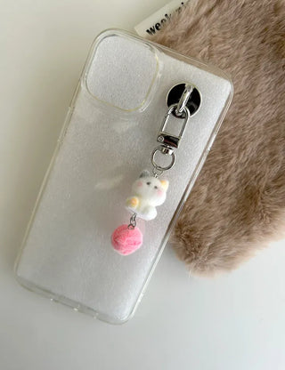 Four-leaf clover cat scooter doll mini bag keyring keyholder
