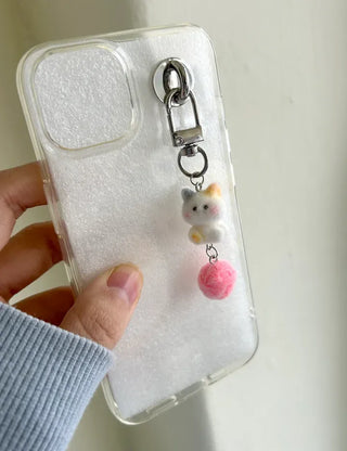 Four-leaf clover cat scooter doll mini bag keyring keyholder