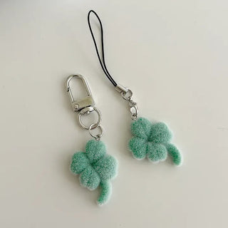 Four-leaf clover cat scooter doll mini bag keyring keyholder