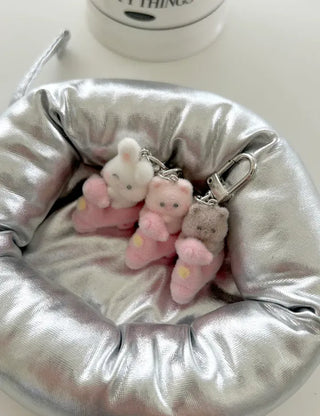 Four-leaf clover cat scooter doll mini bag keyring keyholder