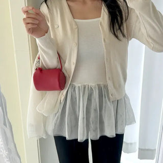 Mini tote bag, cylindrical pouch, suede bag