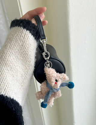 Mini tote bag, cylindrical pouch, suede bag