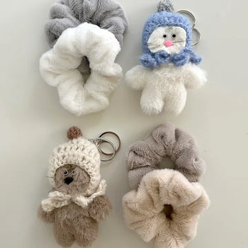Merry Shop Keyholder Earflap Hat Doll Bag Keyring Bag Charm