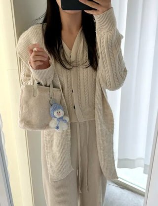 Merry Shop Keyholder Earflap Hat Doll Bag Keyring Bag Charm