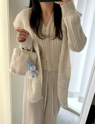 Merry Shop Keyholder Earflap Hat Doll Bag Keyring Bag Charm