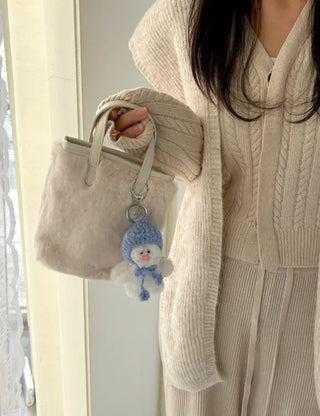 Merry Shop Keyholder Earflap Hat Doll Bag Keyring Bag Charm