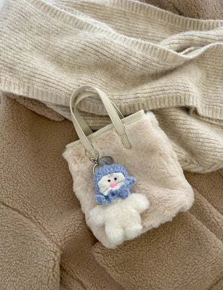 Merry Shop Keyholder Earflap Hat Doll Bag Keyring Bag Charm