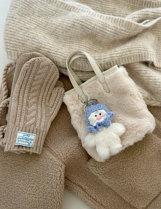 Merry Shop Keyholder Earflap Hat Doll Bag Keyring Bag Charm